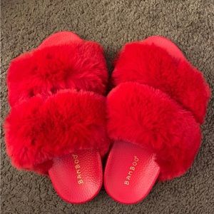 Red Fuzzy Slippers